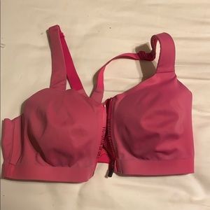 Pink front clasp VS sports bra
